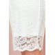 Rochie cununie civila midi, din dantela, alba, cu maneca lunga, Sofia  6 - jojofashion.ro