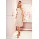 Rochie eleganta midi, bej, plisata, Karima Rochie eleganta midi, bej, plisata, Karima 4 - jojofashion.ro