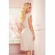 Rochie eleganta midi, bej, plisata, Karima  3 - jojofashion.ro