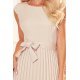 Rochie eleganta midi, bej, plisata, Karima  6 - jojofashion.ro