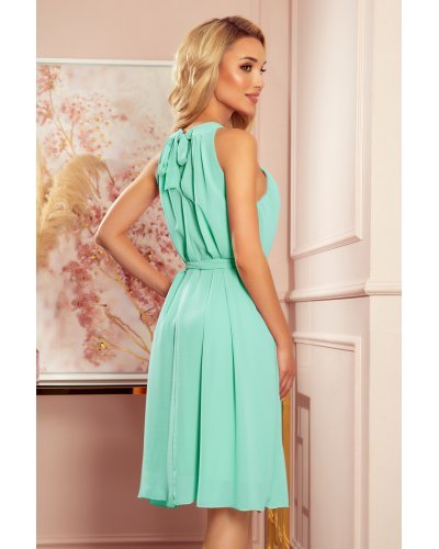 Rochie vaporoasa midi menta Alizee Rochii cununie civila, Rochie vaporoasa midi menta Alizee - jojofashion.ro