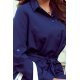 Rochie scurta tip camasa bleumarin navy Johanna 6 - jojofashion.ro