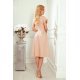 Rochie midi, bej, retro, Mazara 5 - jojofashion.ro