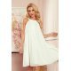 Rochie de vara midi vaporoasa ecru lejera Alizee 2 - jojofashion.ro