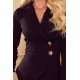 Rochie office midi eleganta, neagra, tip sacou, Aldda 5 - jojofashion.ro