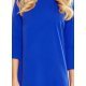 Rochie albastra scurta cu volan plisat Codruta 5 - jojofashion.ro