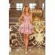 Rochie eleganta scurta dantela roz baby doll Ania 4 - jojofashion.ro