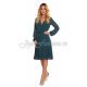 Rochie de ocazie eleganta midi, verde, plisata, fluida, Lisa 5 - jojofashion.ro