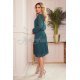 Rochie de ocazie eleganta midi, verde, plisata, fluida, Lisa 3 - jojofashion.ro