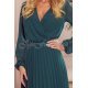 Rochie de ocazie eleganta midi verde plisata fluida Lisa Rochie de ocazie eleganta midi verde plisata fluida Lisa