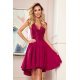 Rochie de ocazie midi, cu dantela, burgundy, Ivy 4 - jojofashion.ro