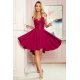 Rochie midi cu dantela burgundy Ivy 2 - jojofashion.ro
