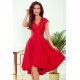 Rochie de ocazie midi, cu dantela, rosie, Ivy 2 - jojofashion.ro