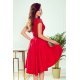 Rochie midi rosie cu dantela Ivy 3 - jojofashion.ro