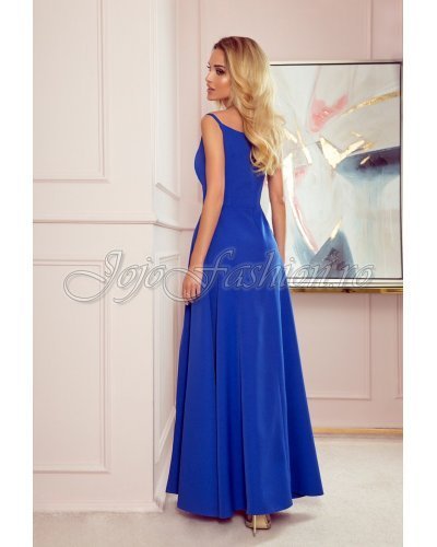 Rochie lunga albastra Numoco Scarlett Rochii lungi, Rochie lunga albastra Numoco Scarlett - jojofashion.ro