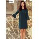 Rochie de zi eleganta midi, verde, croi in A, Agatha 2 - jojofashion.ro