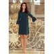 Rochie de zi eleganta midi, verde, croi in A, Agatha 4 - jojofashion.ro