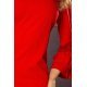 Rochie rosie midi croi in A  Agatha 4 - jojofashion.ro