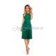 Rochie de zi eleganta midi, verde, plisata, Karima  4 - jojofashion.ro