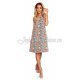 Rochie de vara midi, croi A, multicolora, Britany 3 - jojofashion.ro