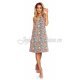 Rochie de vara midi, croi A, multicolora, Britany 3 - jojofashion.ro