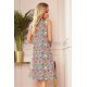 Rochie de vara midi, croi A, multicolora, Britany 4 - jojofashion.ro