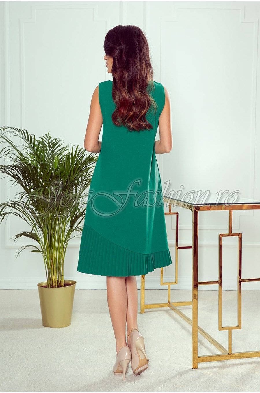Rochie verde midi croi A Anabell Rochie verde midi croi A Anabell 3 - jojofashion.ro