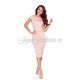 Rochie midi, roz pal, Adonia 3 - jojofashion.ro