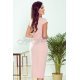 Rochie de zi office midi, roz pal, mulata, Adonia 4 - jojofashion.ro