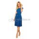 Rochie de zi midi plisata bleu ocean Karima Rochie de zi midi plisata bleu ocean Karima 5 - jojofashion.ro
