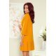 Rochie scurta, galben mustar, cu volan plisat, Codruta 5 - jojofashion.ro