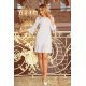 Rochie de zi scurta, gri, cu volan plisat, Codruta 2 - jojofashion.ro