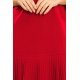 Rochie rosie scurta cu volan plisat Codruta 5 - jojofashion.ro