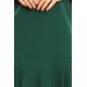Rochie verde scurta cu volan plisat Codruta 4 - jojofashion.ro