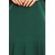 Rochie de zi scurta verde cu volan plisat Codruta 4 - jojofashion.ro