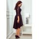 Rochie midi neagra din dantela asimetrica Anastasia  3 - jojofashion.ro