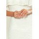 Rochie cununie civila midi, din dantela, alba, cu umerii goi, cu volan, Cosette  3 - jojofashion.ro