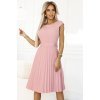 Rochie de zi roz pal midi plisata Karima 