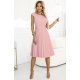 Rochie de zi roz pal midi plisata Karima Rochie de zi roz pal midi plisata Karima 4 - jojofashion.ro