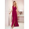 Rochie lunga burgundy vaporoasa Aida
