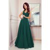 Rochie lunga verde smarald vaporoasa clasica Cindy