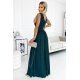 Rochie lunga verde din brocard Vivien Rochie lunga verde din brocard Vivien 3 - jojofashion.ro