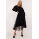 Fusta evazata din tulle, midi, neagra, vaporoasa, Angela Fusta evazata din tulle, midi, neagra, vaporoasa, Angela 5 - jojofashion.ro