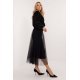 Fusta evazata din tulle, midi, neagra, vaporoasa, Angela Fusta evazata din tulle, midi, neagra, vaporoasa, Angela 4 - jojofashion.ro