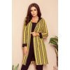 Cardigan cu gluga si buzunare mustar Londa