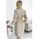 Palton dama casual, midi, bej, cu gluga si buzunare, Alexya Palton dama casual, midi, bej, cu gluga si buzunare, Alexya 4 - jojofashion.ro