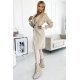 Palton dama casual, midi, bej, cu gluga si buzunare, Alexya Palton dama casual, midi, bej, cu gluga si buzunare, Alexya 5 - jojofashion.ro