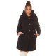 Palton dama casual, negru, cu gluga si buzunare Morrigan Palton dama casual, negru, cu gluga si buzunare Morrigan 2 - jojofashion.ro