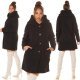 Palton dama casual, negru, cu gluga si buzunare Morrigan Palton dama casual, negru, cu gluga si buzunare Morrigan 6 - jojofashion.ro