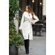 Palton dama de iarna elegant, midi, bej, cu guler din blana eco, Nayan 7 - jojofashion.ro